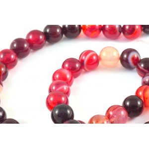 Pierre ronde 8mm agate rouge